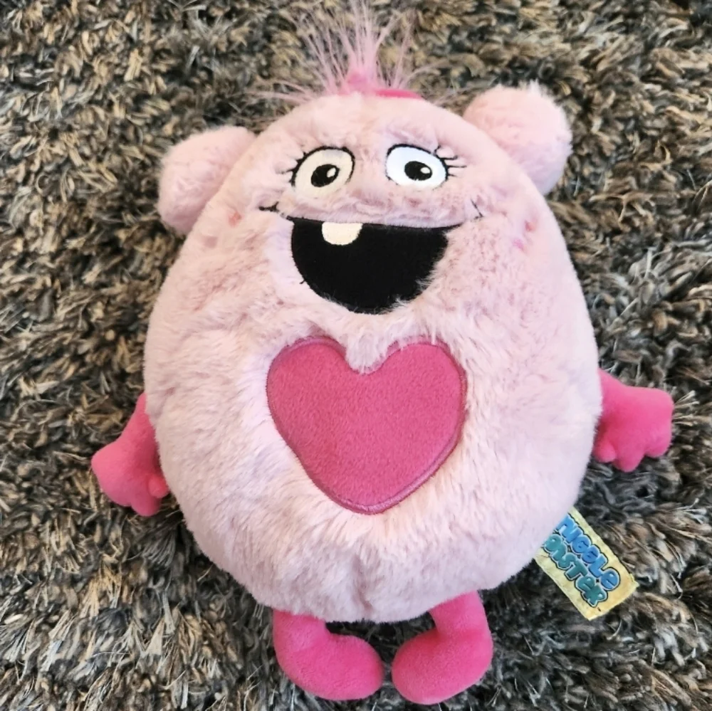 Snuggle Monster Bedtime Bed Pink Heart Plush Monster Stuffed  Animal Plush Toy